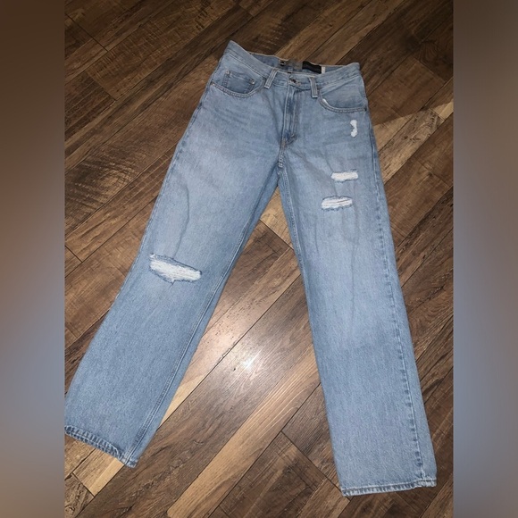 Silver tab Levi’s 94 baggy distressed denim jeans 28  $89 boho casual casual - Picture 3 of 7